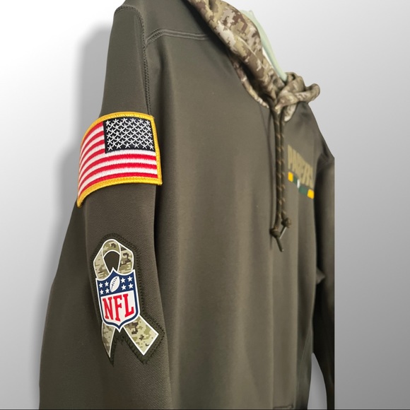 Nike NFL 2017 Green Bay Packers Salute To
Service Womens Hoodie - Picture 6 of 12